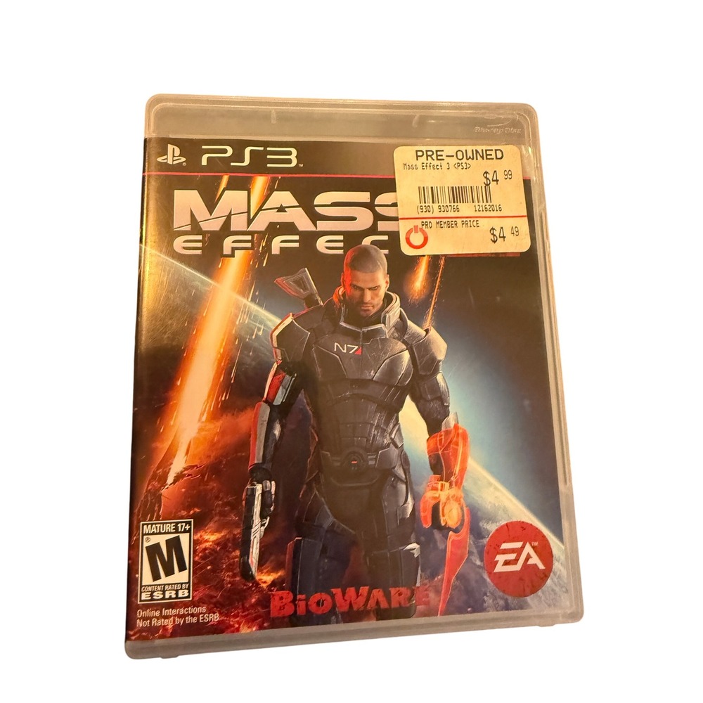 Mass Effect 3 Sony PlayStation 3 PS3 Game‎ Disc Case Manual